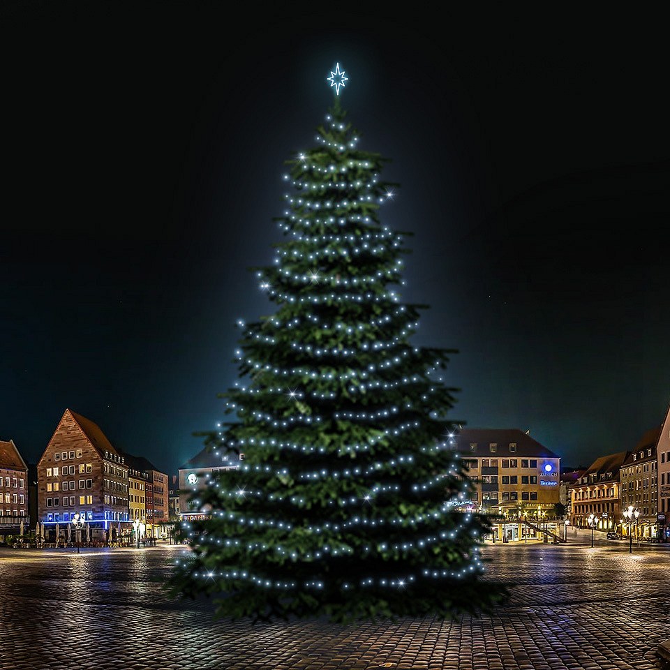 LED svetelná sada na vianočné stromy vysoké 21-23 m, ľadová biela