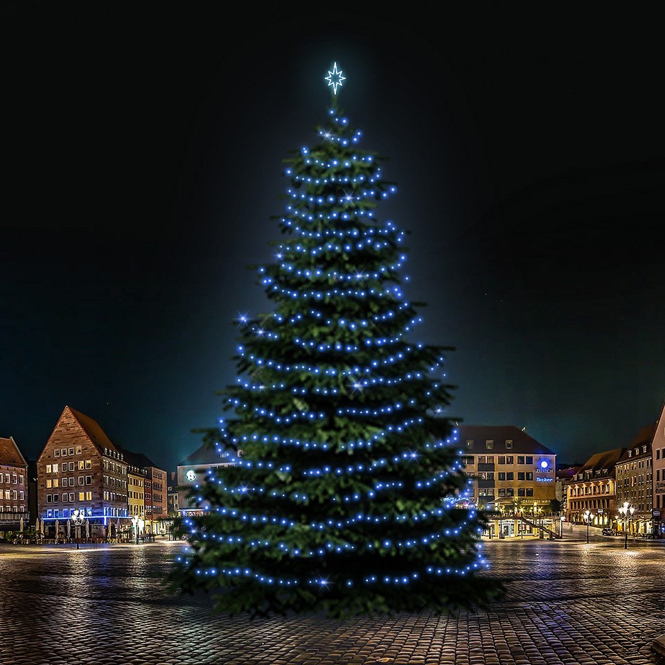 LED svetelná sada na vianočné stromy vysoké 21-23 m, modrá