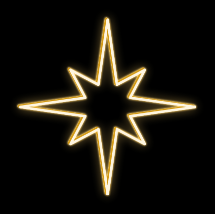 LED svetelný motív hviezda, teplá biela, priemer. 50 cm