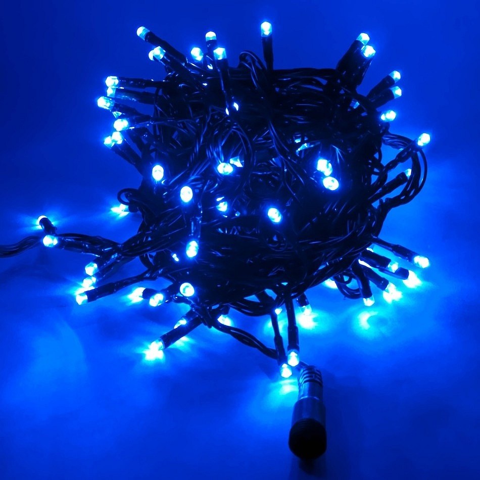 Sada osvetlenia na vianočný stromček, modrá, 20 m, Hobby Line