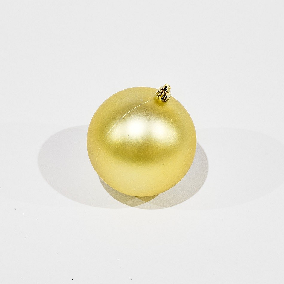 Plastová guľa, priem. 10 cm, zlatá, 6 x matná