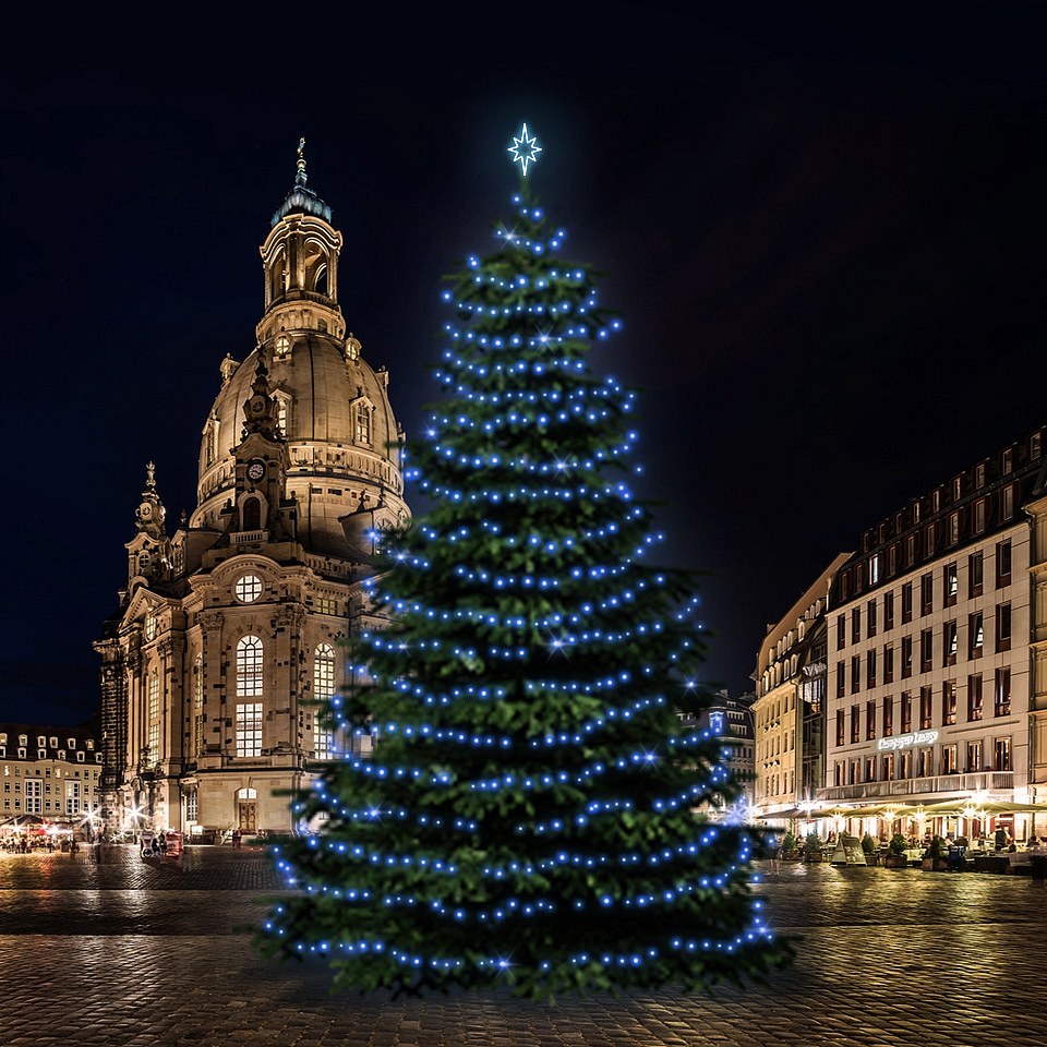 LED svetelná sada na vianočné stromy vysoké 18-20 m, modrá