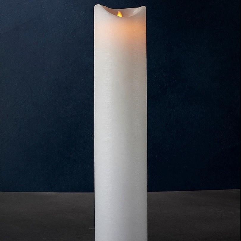 Vosková LED sviečka Sara exclusive, 50 cm, biela