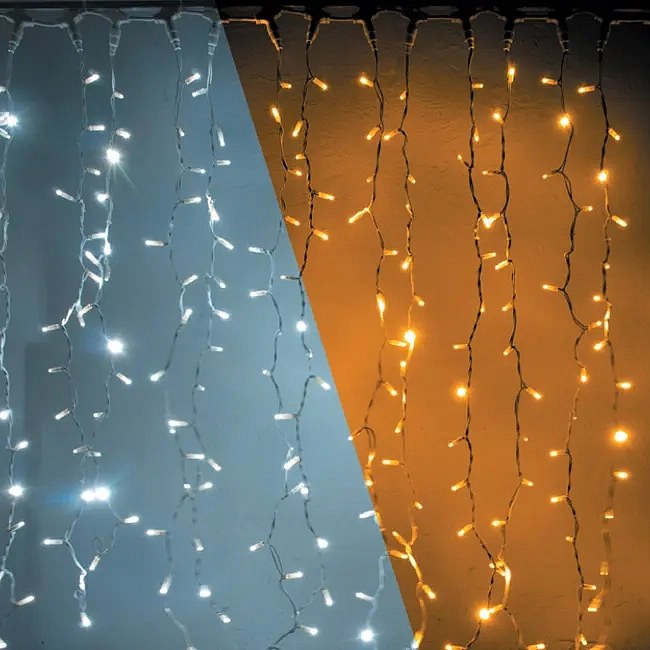 LED světelná záclona, 1x3 m, bi-color, 300 diod, IP44