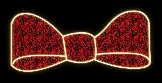 LED světelná mašle, 75 x 35 x 3 cm, teple bílá, 230V, 12,7W, 3,2 kg