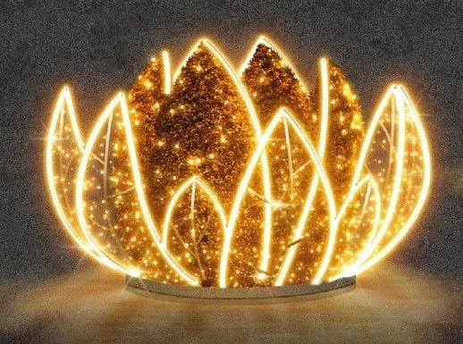 3D LED světelný leknín, 245 x 245 cm, teple bílá, 36 V, 93,4 W, ze 3 dílů (kopie)