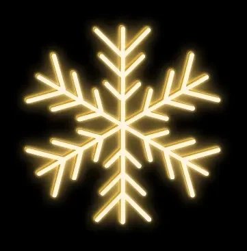 LED světelná vločka, závěsná, pr