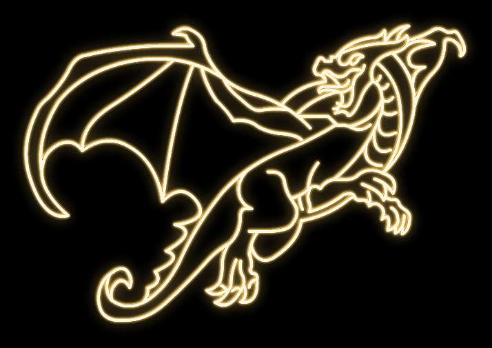 LED světelný drak I, 320 x 260 x 60 cm, teple bílá, 36V, 57,3W, 5 dílů (kopie)