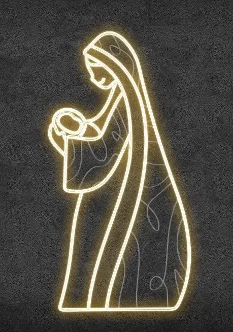 LED světelná marie, 100 x 200 cm, teple bílá