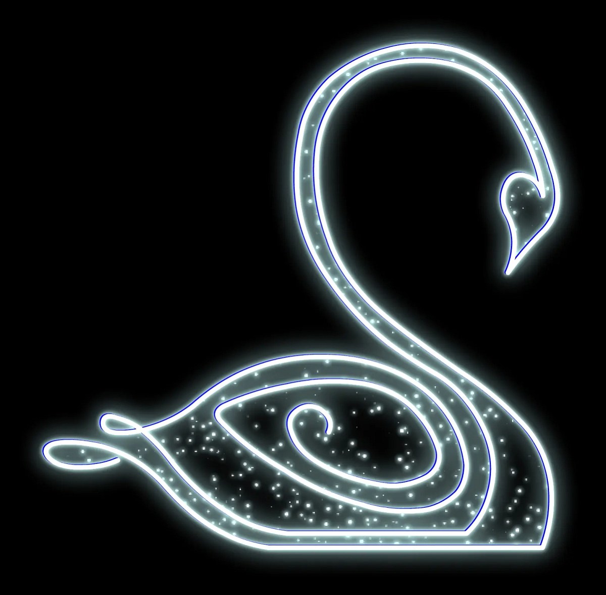 2D LED světelná labuť, 207 x 206 x 60 cm, ledově bílá, 36V, 32,4 W, 14,2 kg, ze 3 dílů, stojící