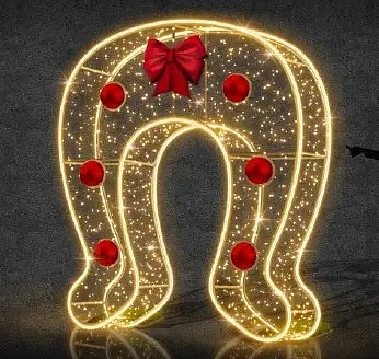2D LED světelná podkova, 260 x 250 cm, teple bílá, 230 V, 109,4 W, stojící