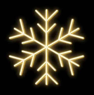 2D LED světelná vločka, závěsná, pr