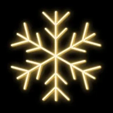 2D LED světelná vločka, závěsná, pr