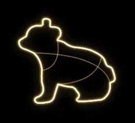 2D LED světelné medvídě II