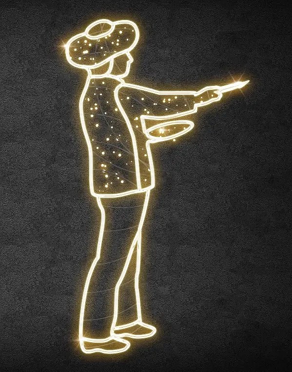 2D LED světelný malíř, 200 x 190 cm, teple bílá, 36 V, 9,7 W, 5 kg, 5 dílů, stojící