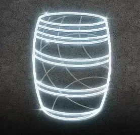 2D LED světelný sud, ledově bílá, 36 V, 13,4 W, ze 2 dílů, stojící