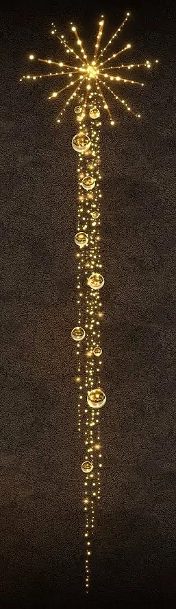 3D LED světelný trs, 110 x 450 x 110 cm, teple bílá, 230 V, 50 W, 5 kg