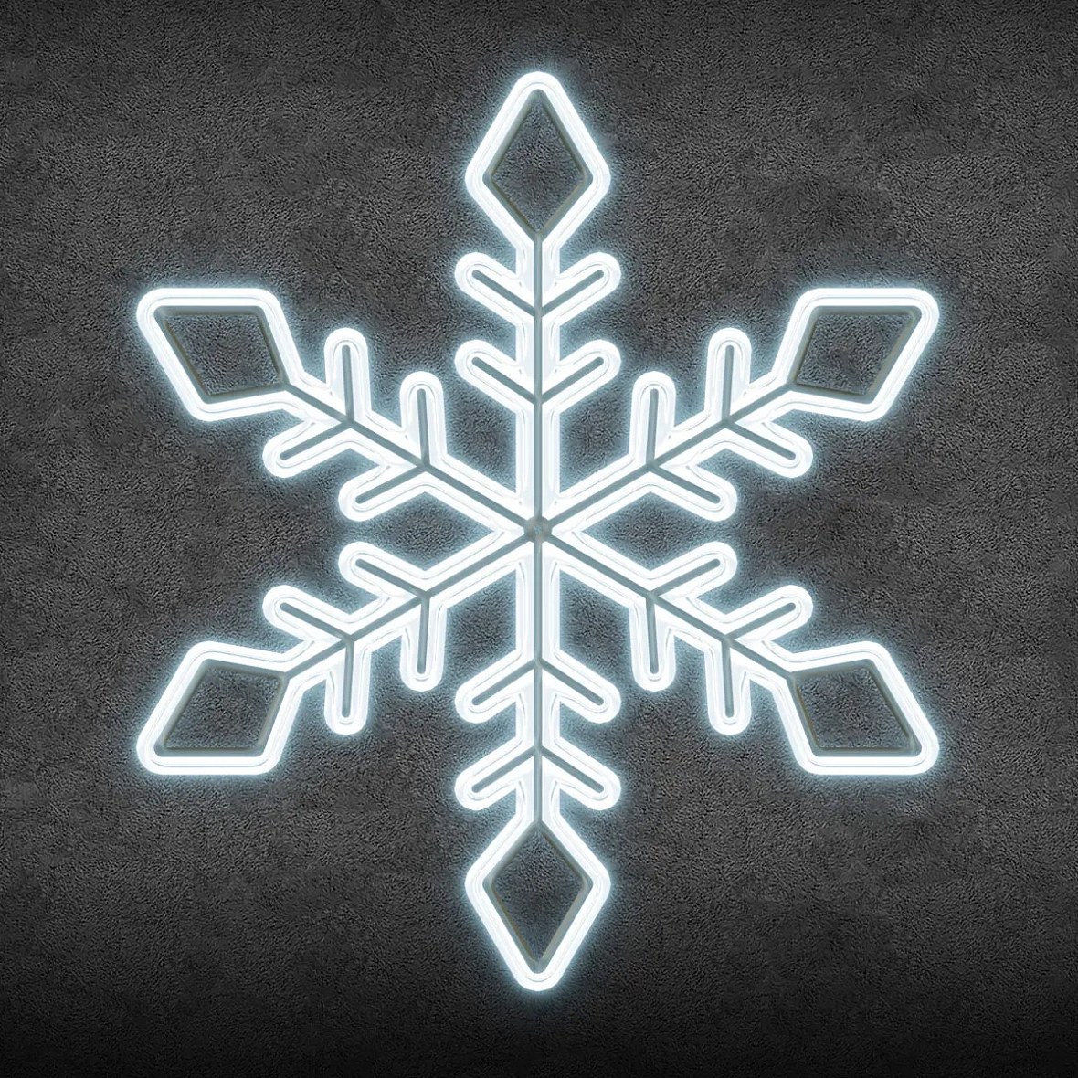 2D LED světelná vločka XI, závěsná, 80 × 80 cm, 3D tisk, ledově bílá, 230 V, 25 W, ze 2 dílů