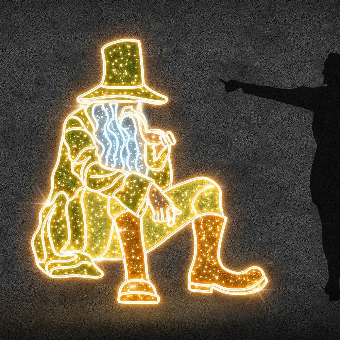 2D LED světelný hastrman 215 × 240 cm, teple a ledově bílá, 230 V, 163,1 W, 35,9 kg, z 5 dílů, stojící