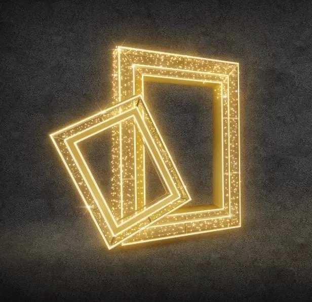 LED světelné rámy, 240 x 230 x 100 cm, teple bílá, 230V, 191,3 W, 77 kg, ze 4 dílů
