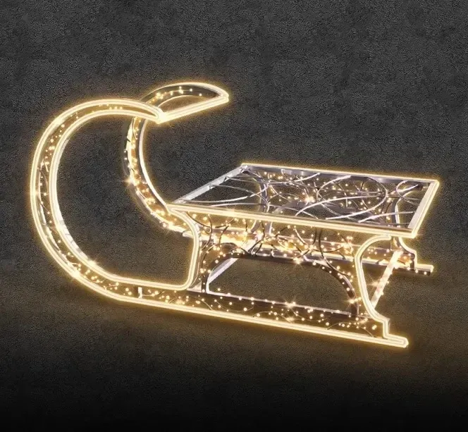 LED světelné sáňky, 60 x 107x 48 cm, teple bílá, 36V, 26,4W, 5kg, 1 díl
