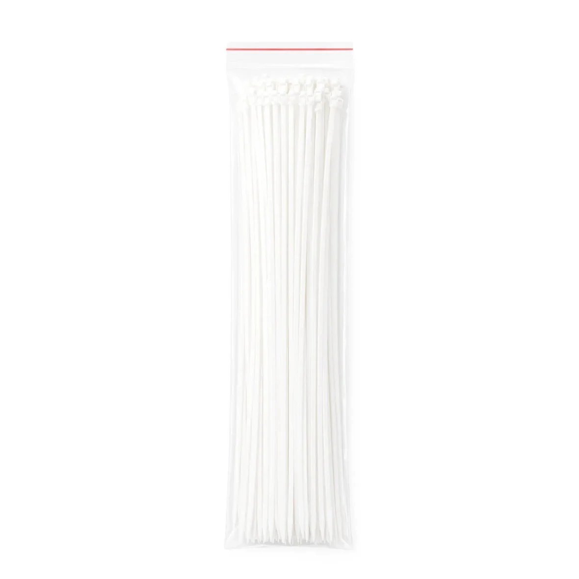 Plastové stahovací pásky dlouhé 4,8 mm × 36 cm bílé, balení 100 ks