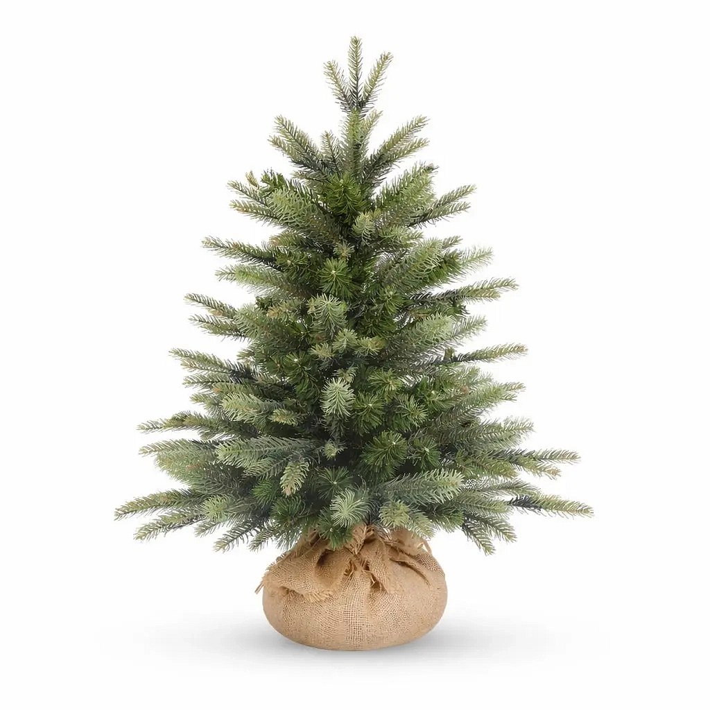 Umělý vánoční stromek 80 cm, smrček Penny s 2D a 3D jehličím v jutovém obalu