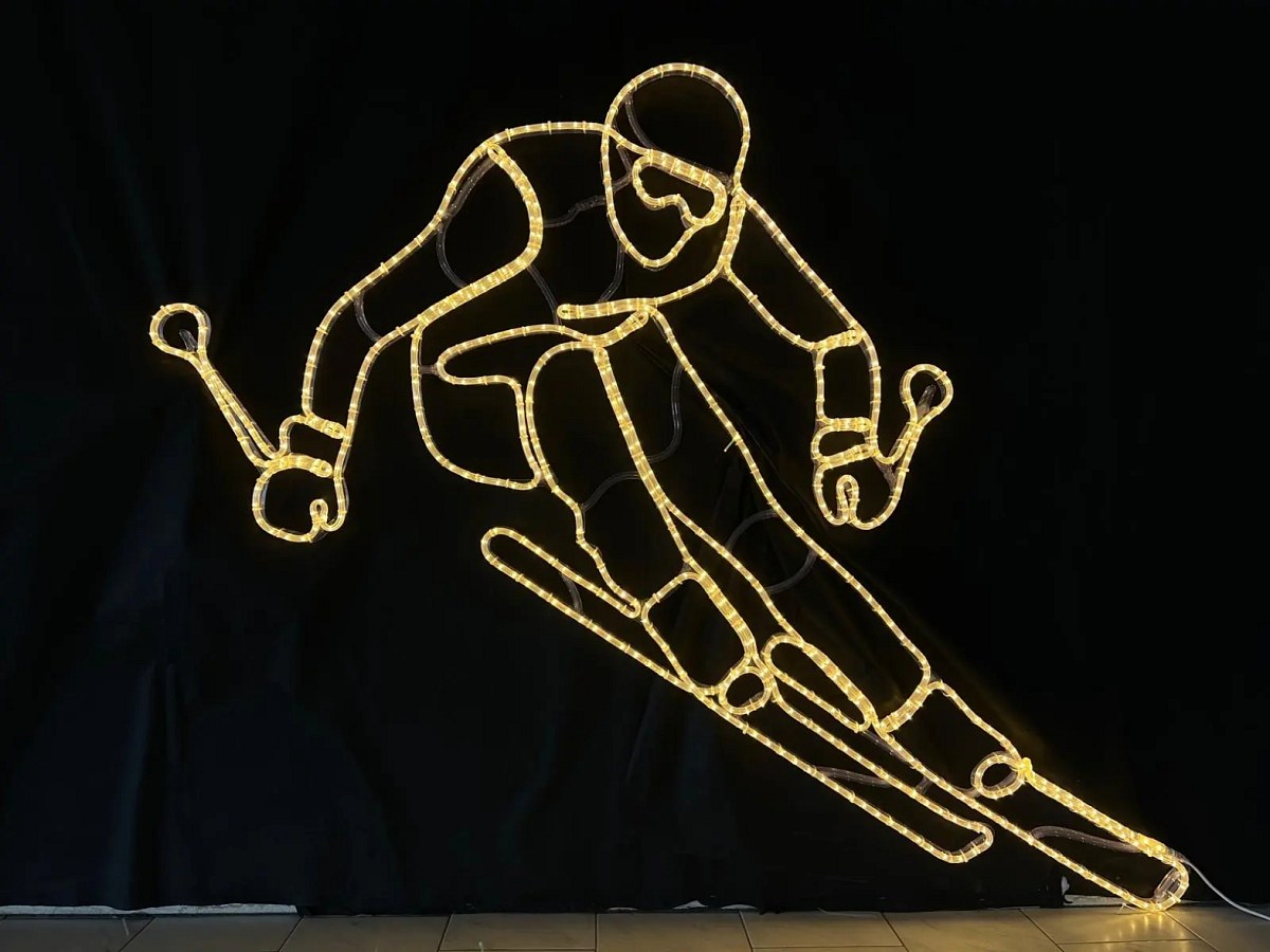 2D LED světelný dekor, lyžař II