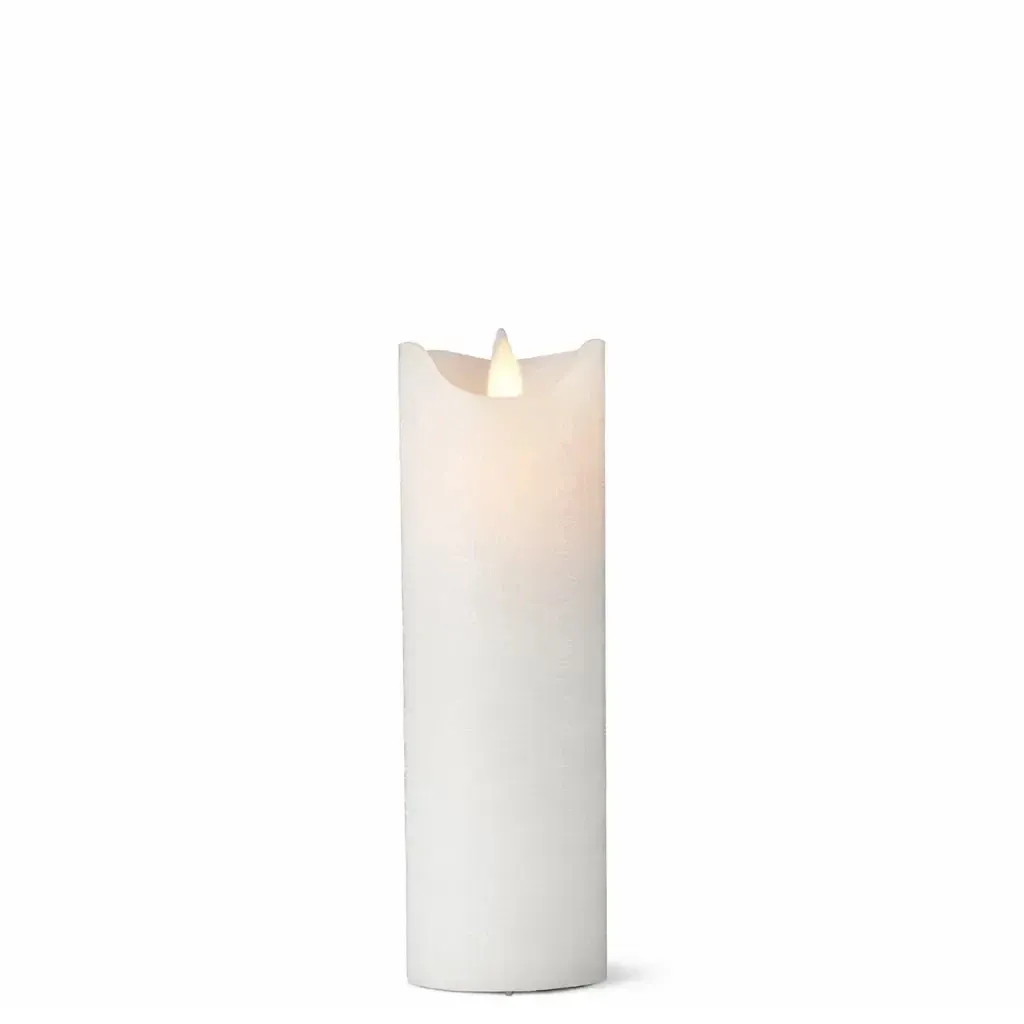 LED svíčka z pravého vosku Sara, 5 × 20 cm, bílá, dobíjecí