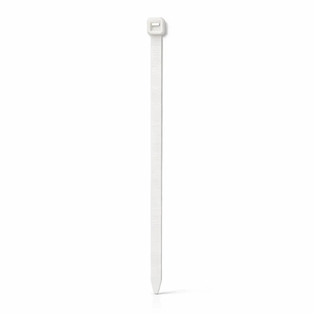Plastové stahovací pásky 3,6 mm × 20 cm bílá univerzální venkovní WKK, balení 100 ks