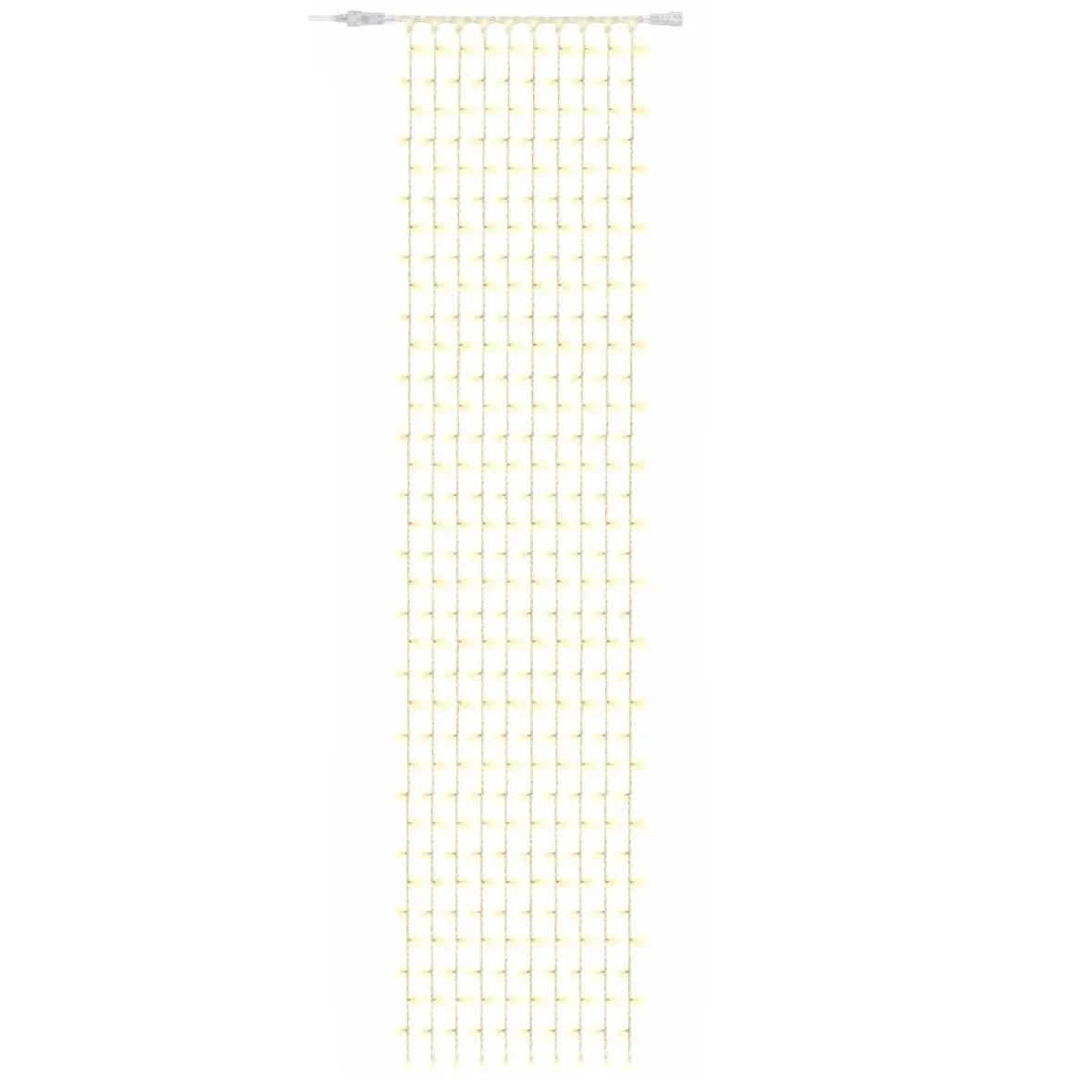 Easy Fix LED světelný závěs interiér 100 × 500 cm, teple bílá s FLASH, 500 diod, čirý kabel IP67, prodlužovací