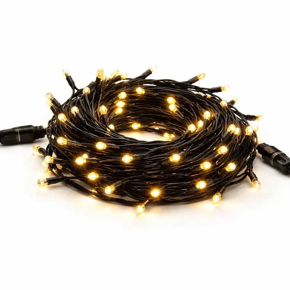 Easy Fix LED světelný řetěz 20 m, teple bílá, 120 diod, černý kabel IP67