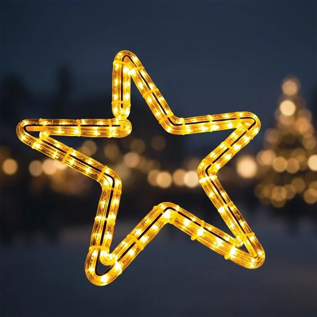 Easy Fix 2D LED star light, warm white, hanging, Ø 70 cm, aluminium