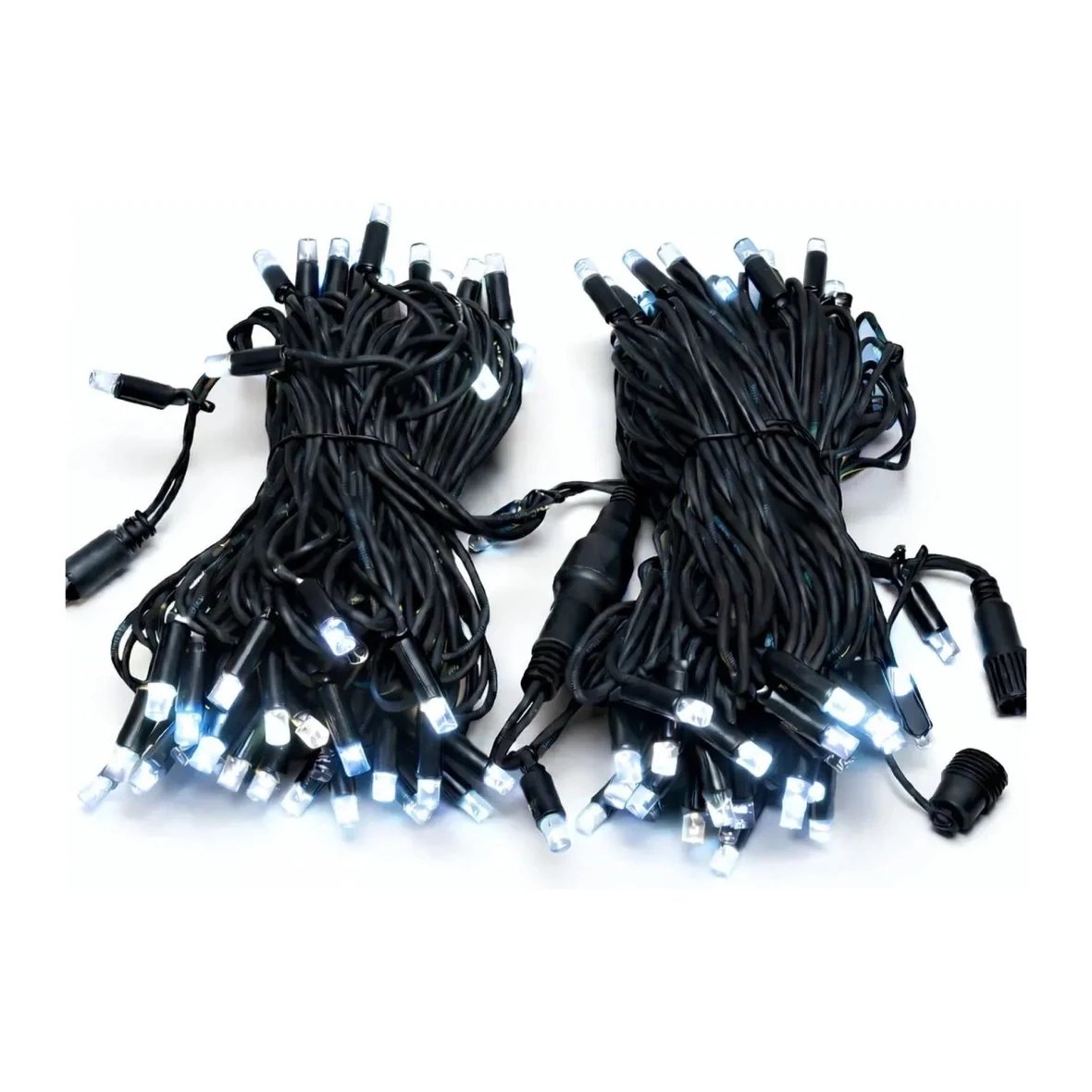 Easy Fix LED světelný řetěz, 20 m, venkovní, ledově bílá s FLASH, 120 diod, černý kabel, IP67