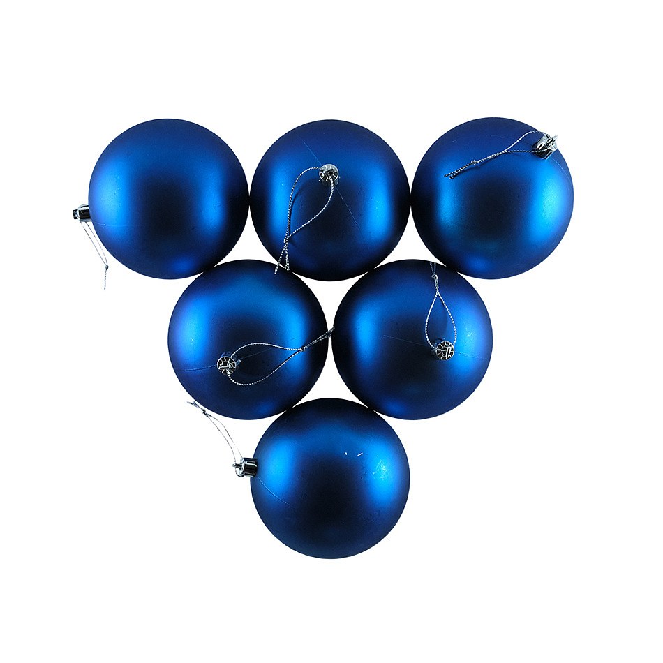 Plastová guľa, priem. 10 cm, modrá, 6 x matná