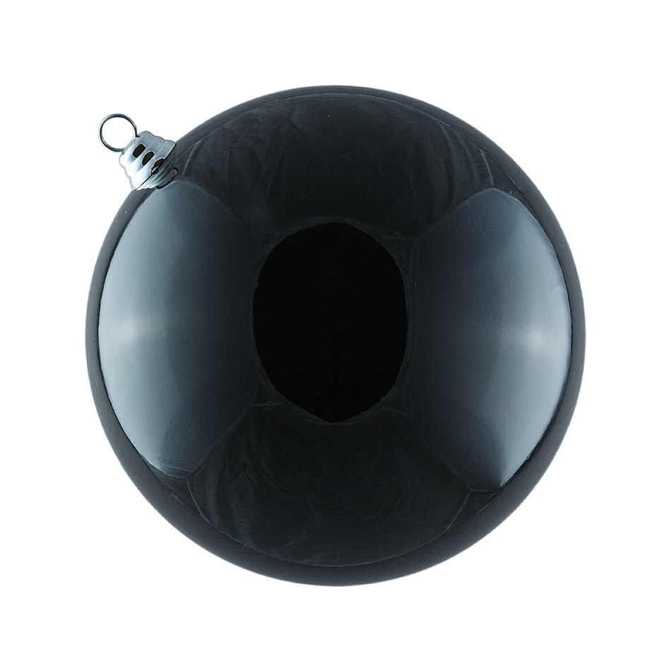 Plastová guľa, priem. 30 cm, čierna, lesklá