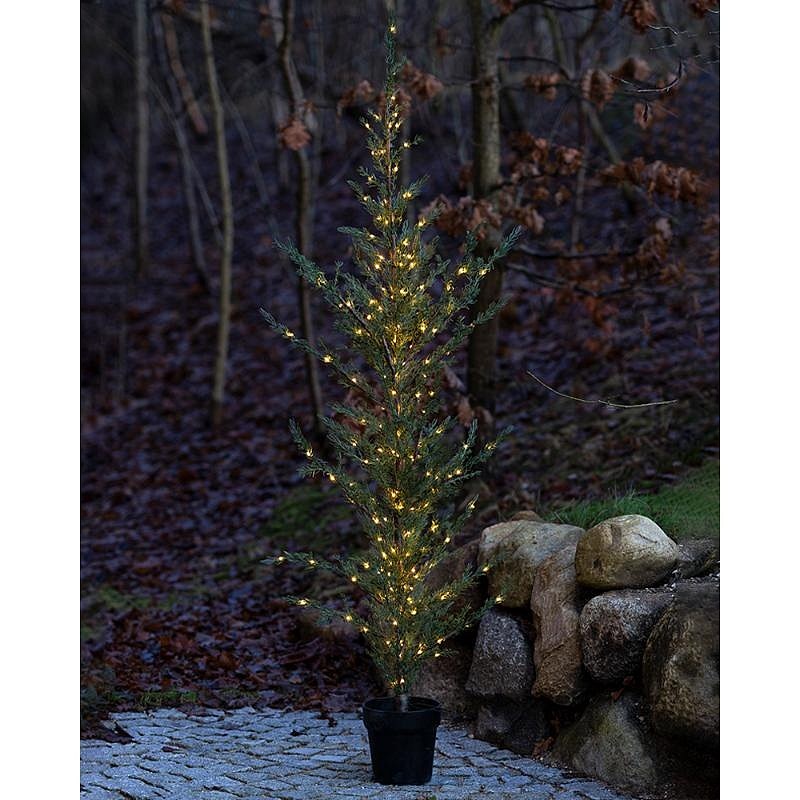 LED svetelný stromček v kvetináči Cedr, 190 cm