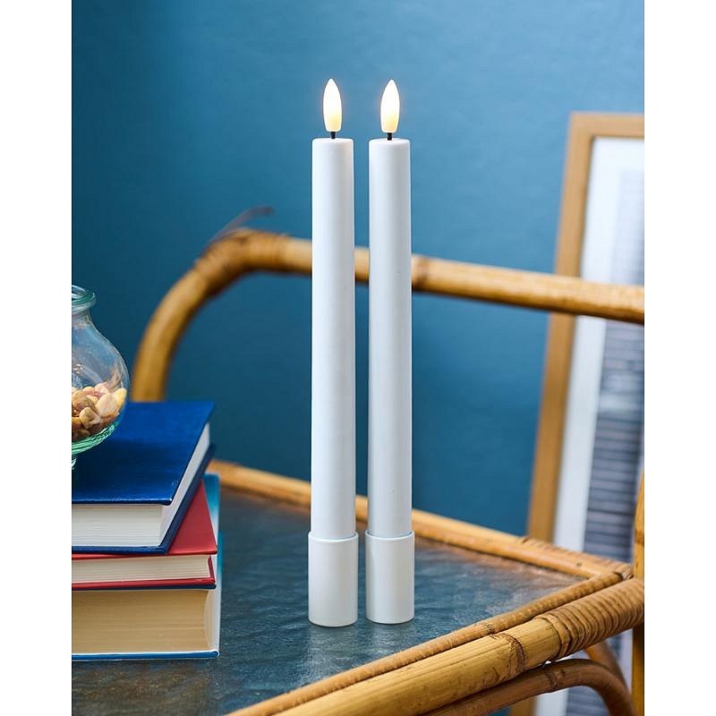 LED sviečka Sille Tall, sada 2 kusy, biela, 25 cm