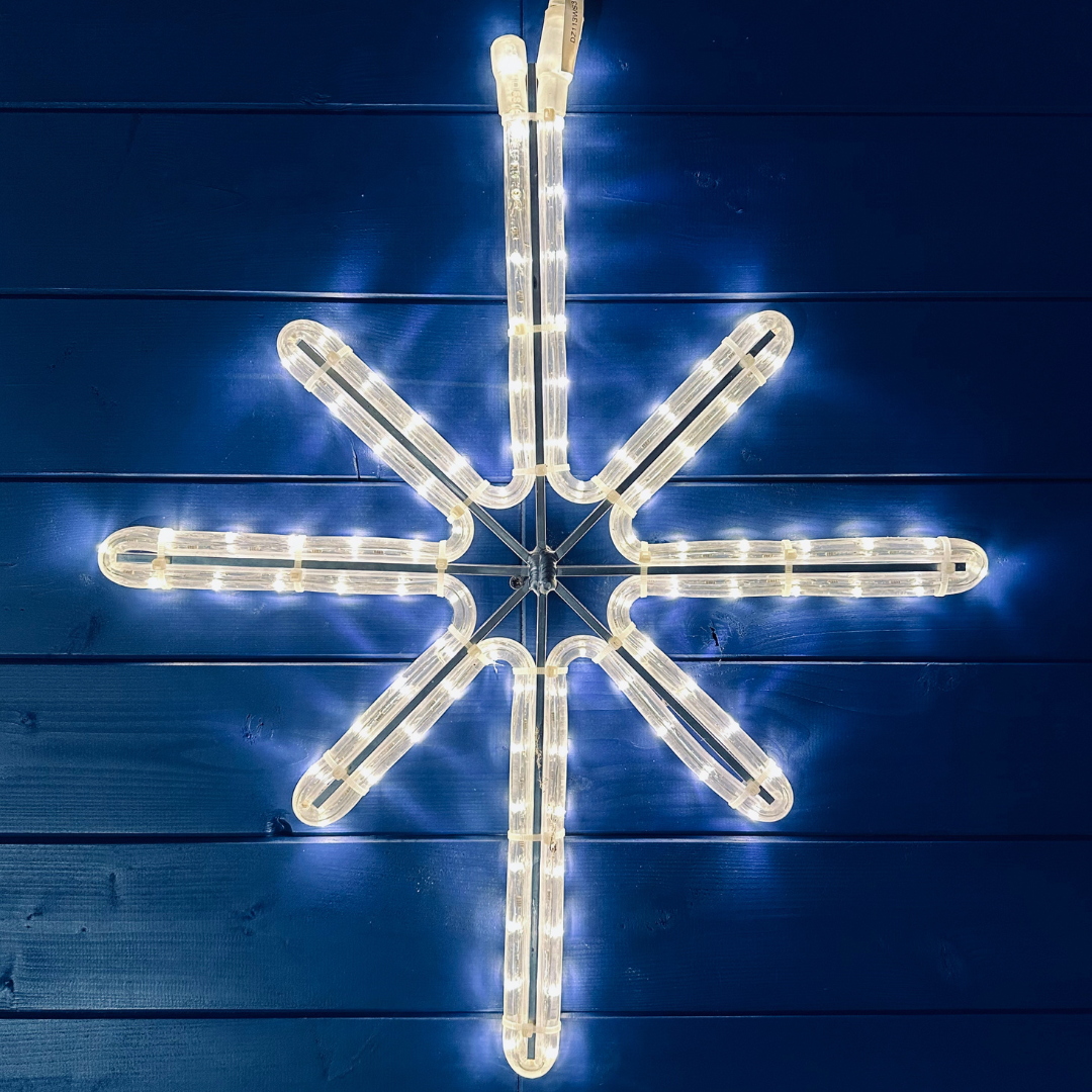 LED hviezda Polaris - 38 x 65cm, ľadová biela