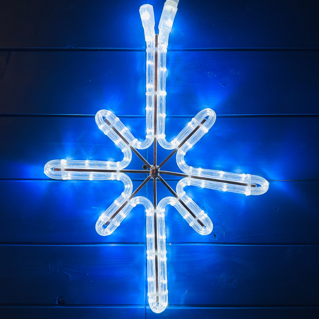 LED hviezda Polaris - 14 x 25cm, ľadová biela