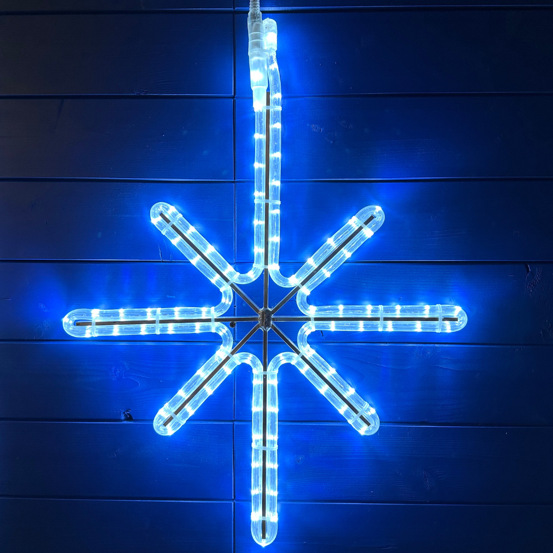 LED hviezda Polaris - 26 x 45cm, ľadová biela