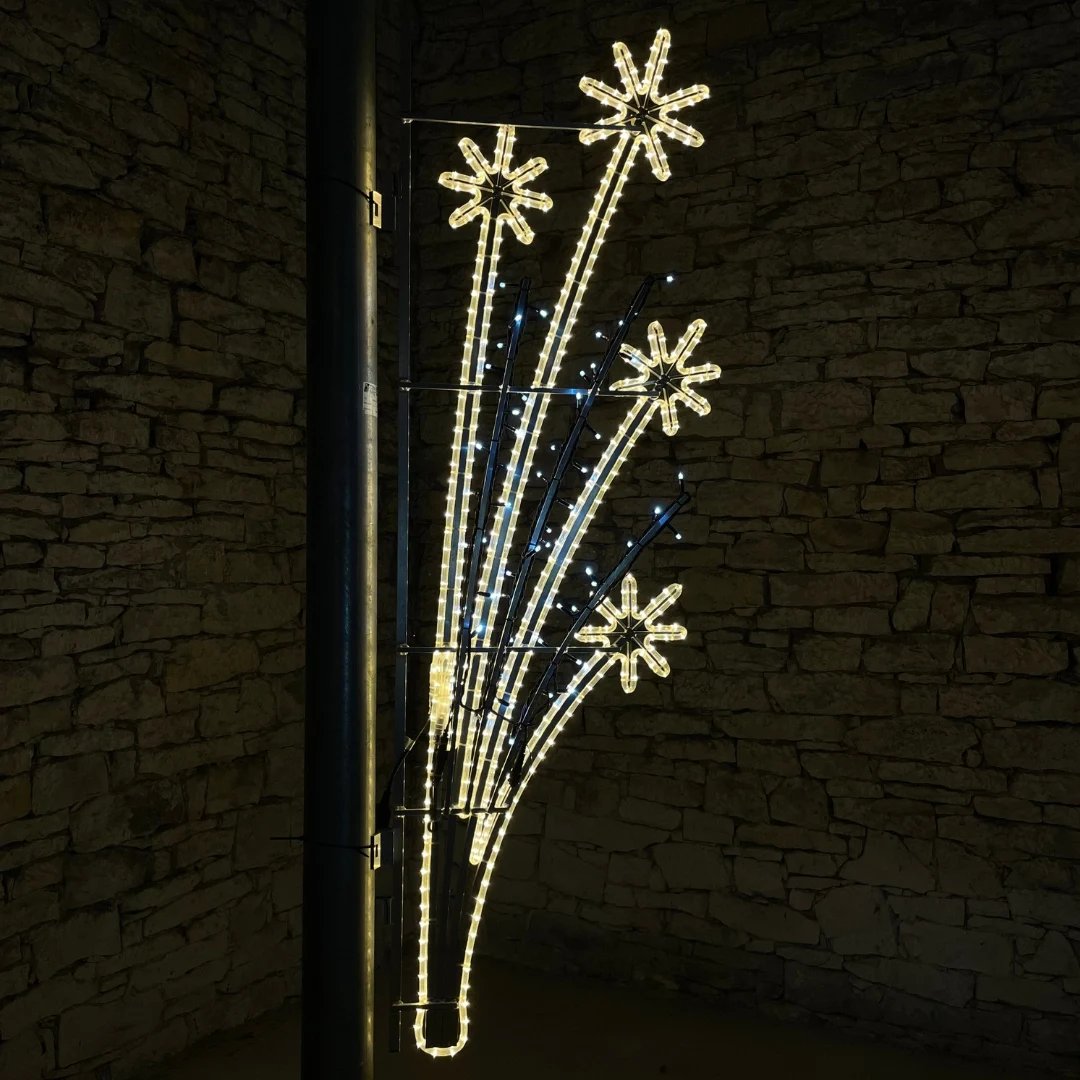Svetelná dekorácia LED, 65 x 200 cm, teplá biela s ľadovo bielou reťazou, 230 V