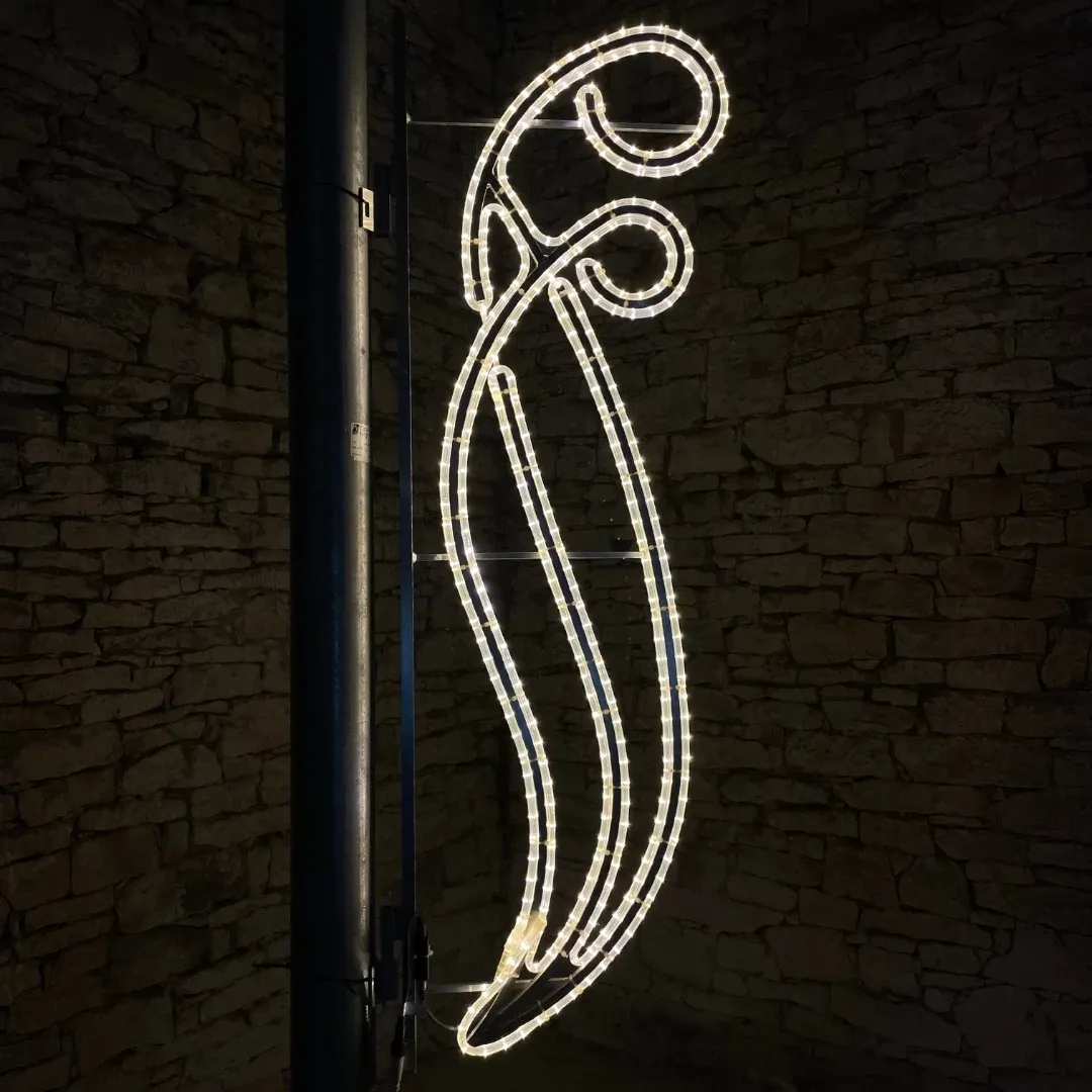 Svetelný motív LED, 180 x 60 cm, teplá biela