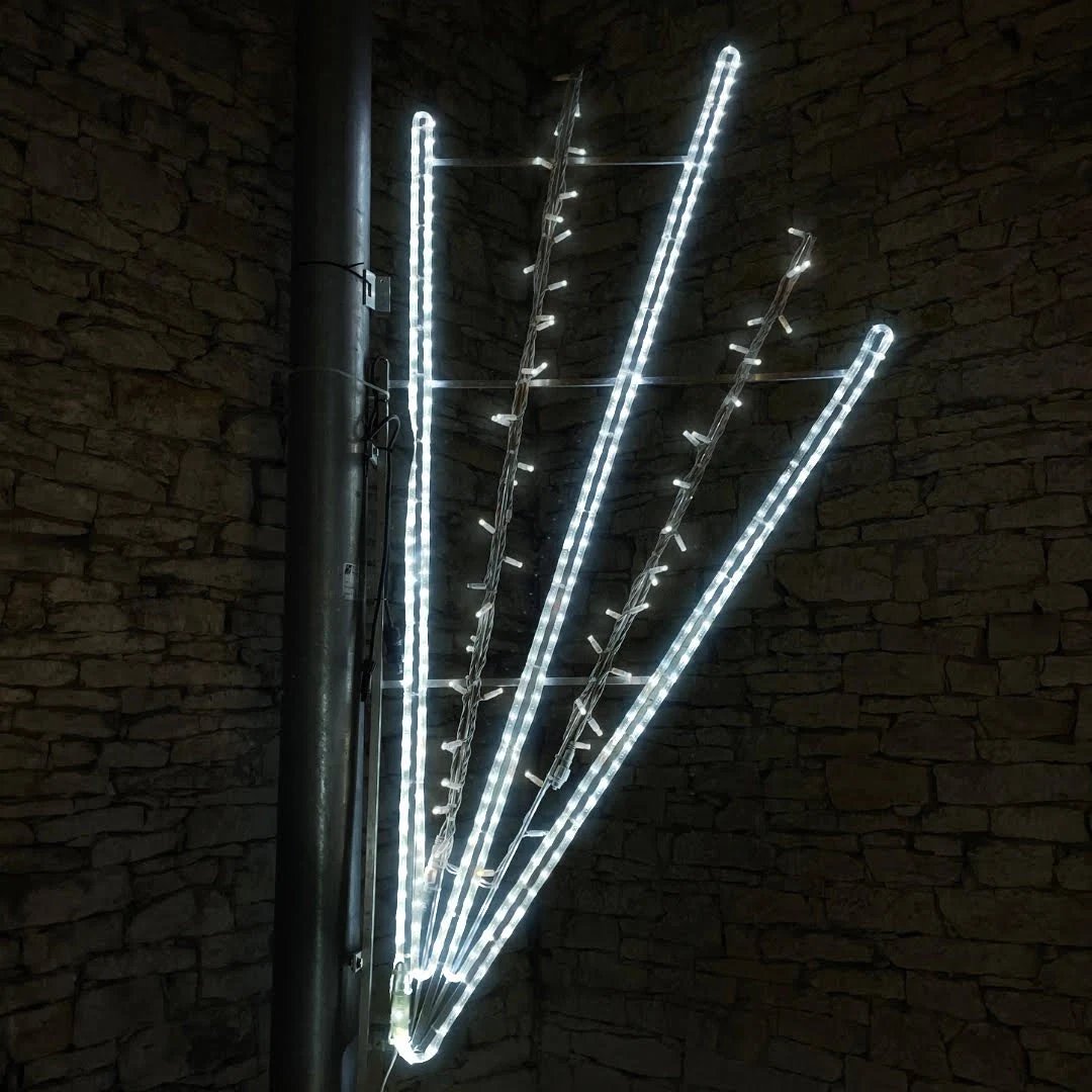 LED svetelný motív, 220 x 70 cm, led s bleskom