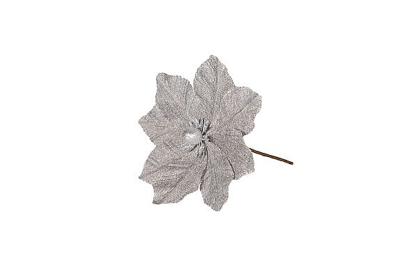Umelá kvetina šedá, 20,5x17 cm
