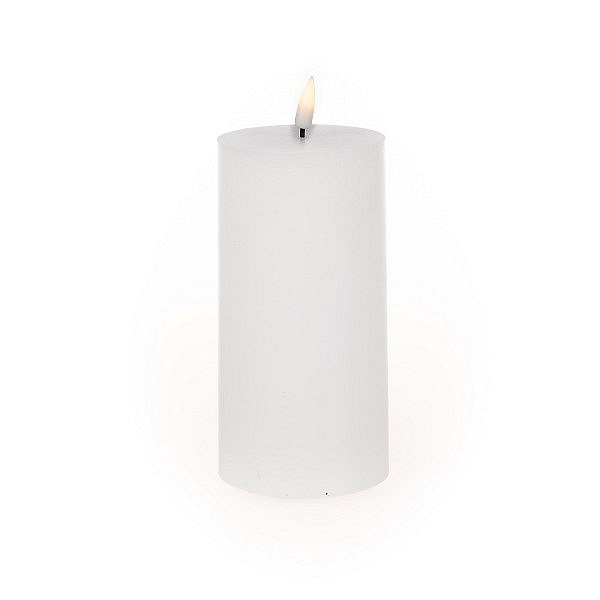 LED sviečka vosková, 15cm x 7,5cm, biela farba