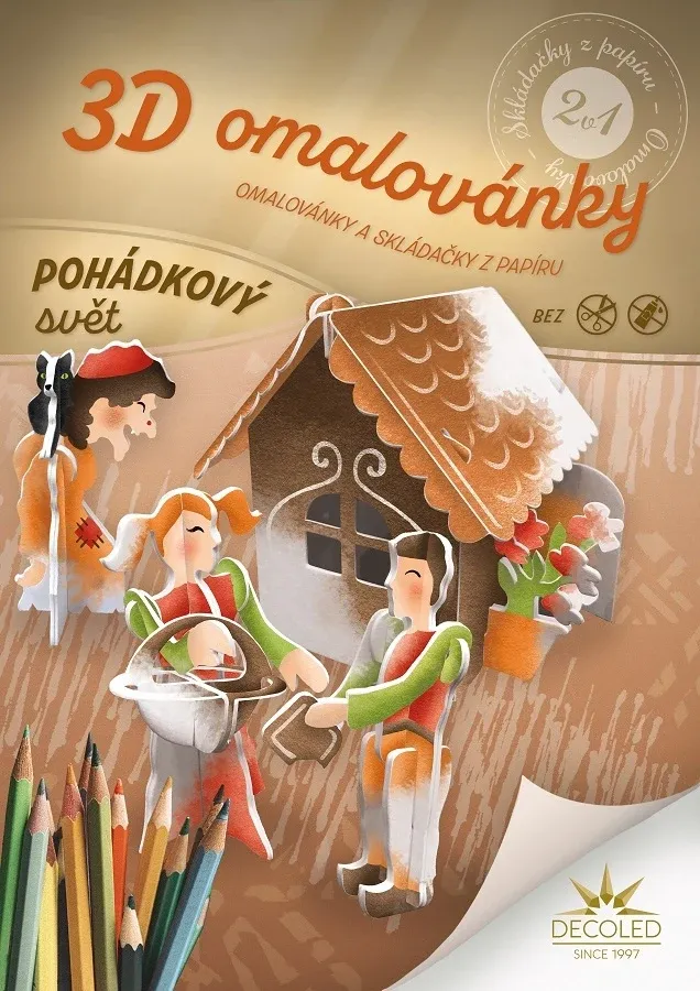 Omaľovánky A4, sada rozprávok 2v1