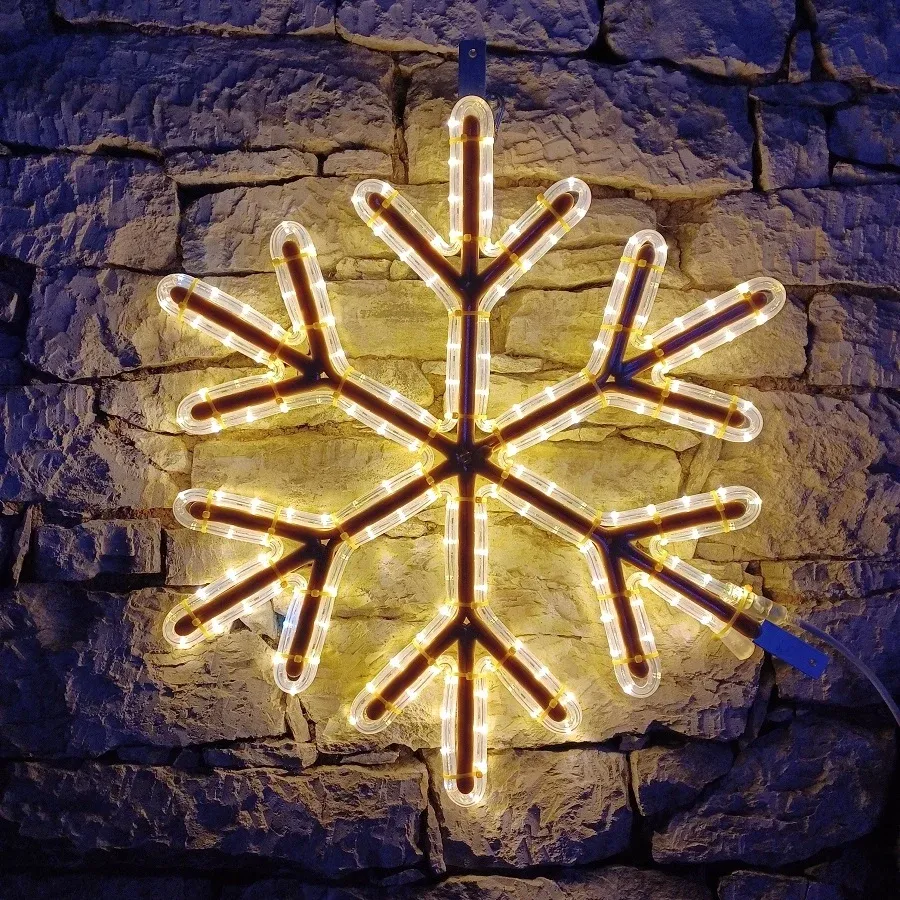 Easy Fix 2D LED svetlo VIII., Ø 67 cm, teplá biela s bleskom, dekor pre verejné osvetlenie, hliník
