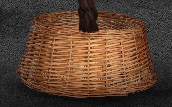 Prútený kôš, priemer 62 cm, výška 29 cm