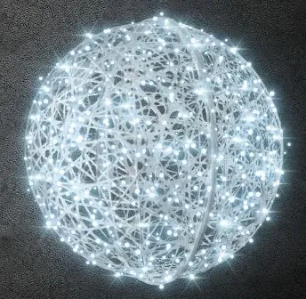 Easy Fix 3D LED svetelná guľa zo sklených vlákien Ø 100 cm biela, ľadovo biela, 230 V